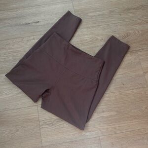 Brown High Waisted Athletic Leggings Size M